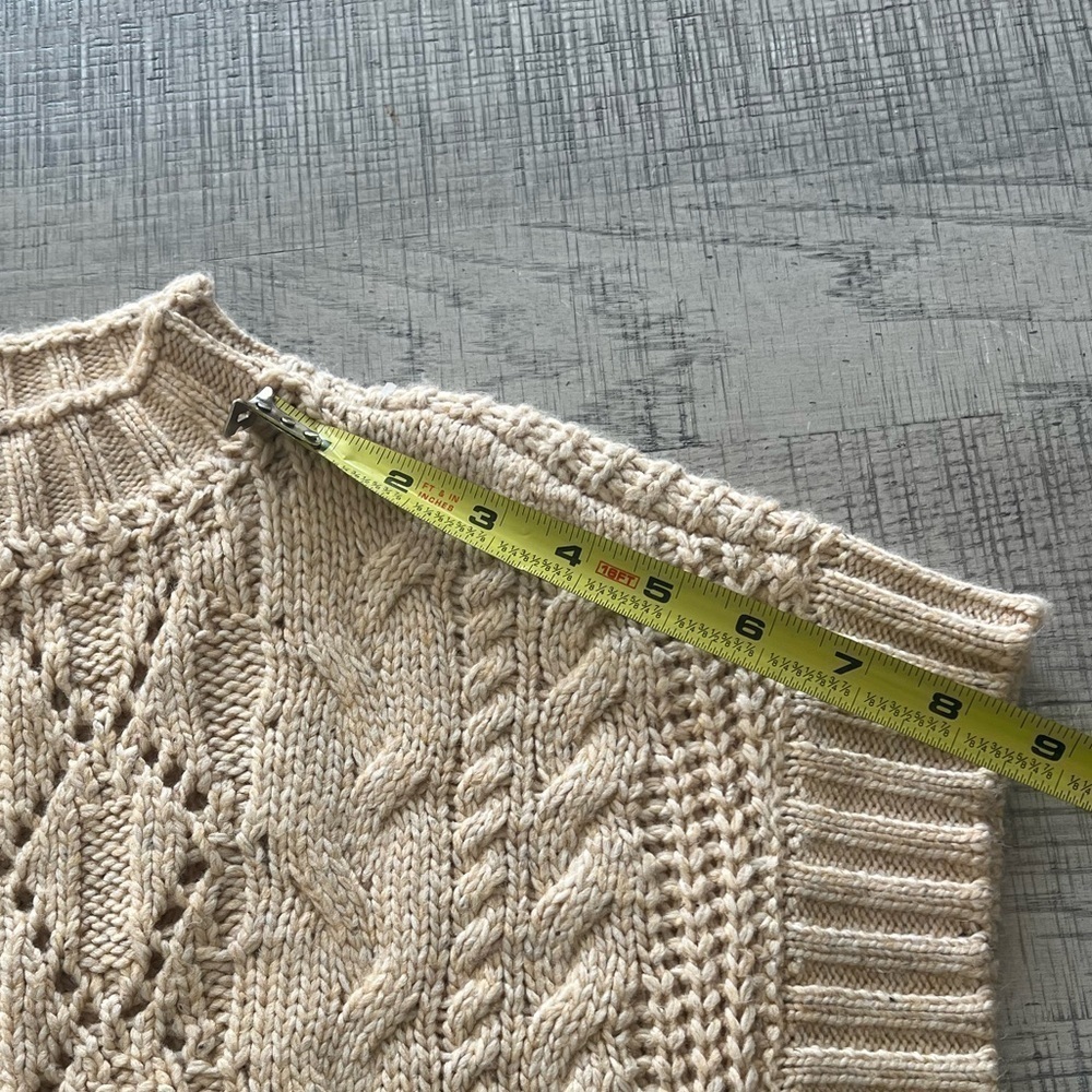 NWT Ana Beige Cable Knit Sleeveless Sweater Size Medium - Picture 8 of 12